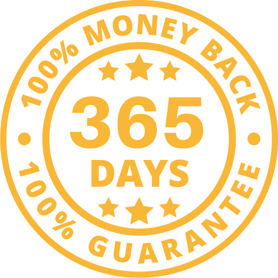 365-day guarantee badge